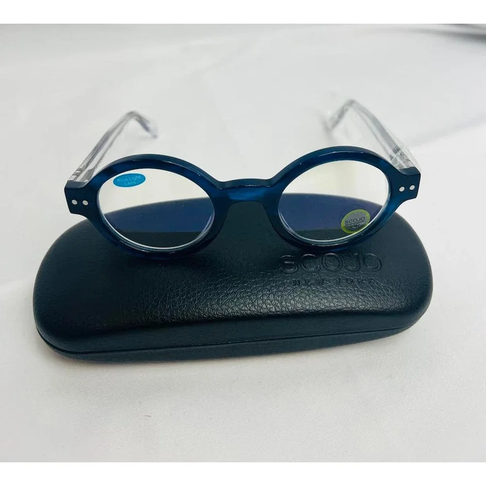 NEW! Scojo New York‎ Bleeker Street Reading Glasses Black/Vanilla +2.50x